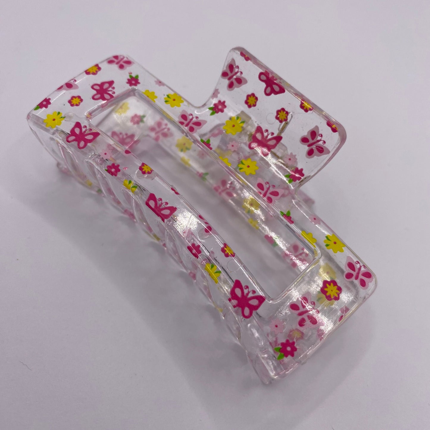 Clear Patterned Hair Claw