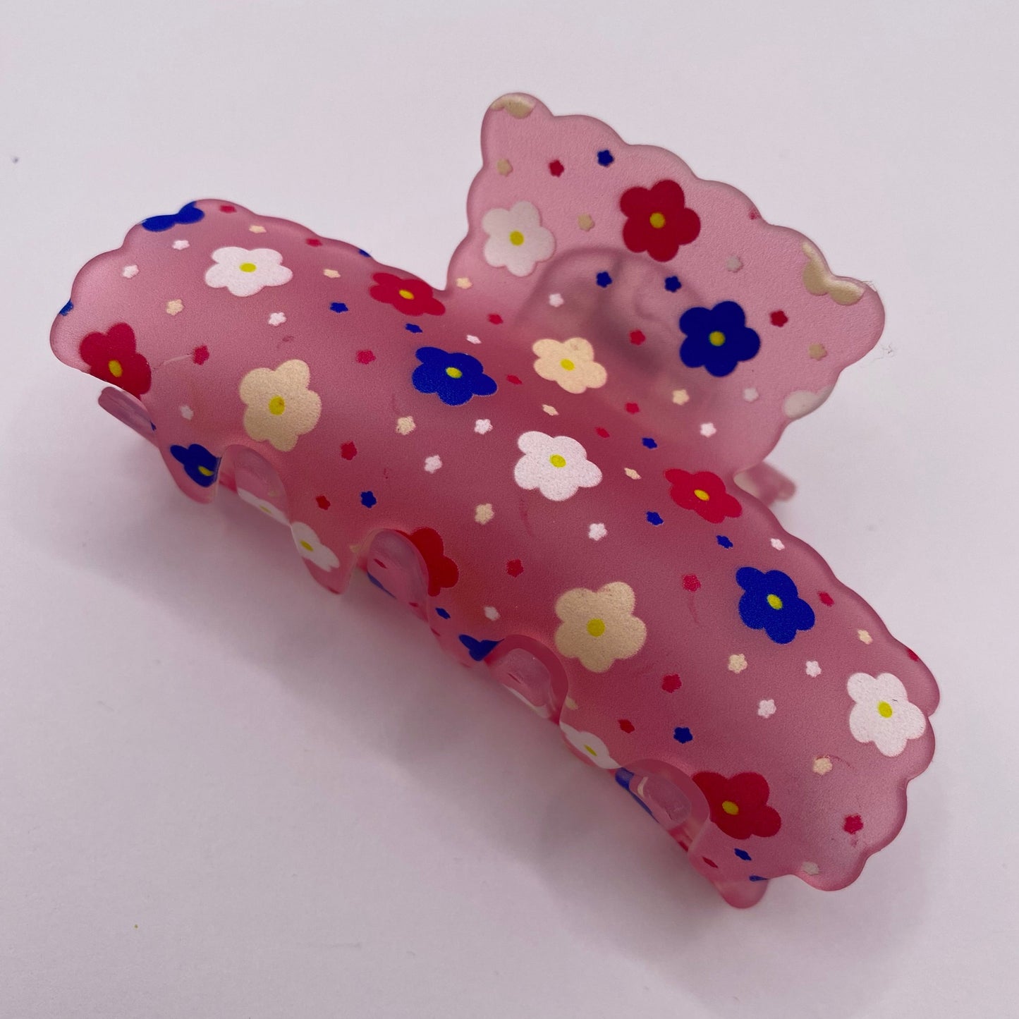 Frosted Flower Hair Claw