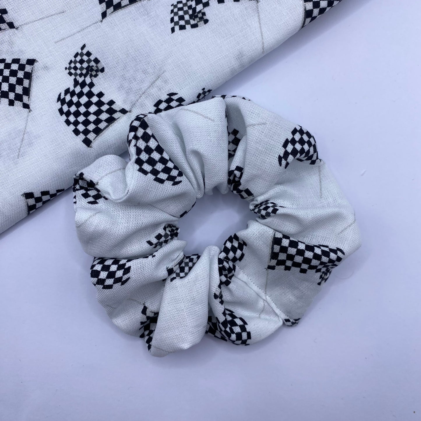 Chequered Flag Scrunchies