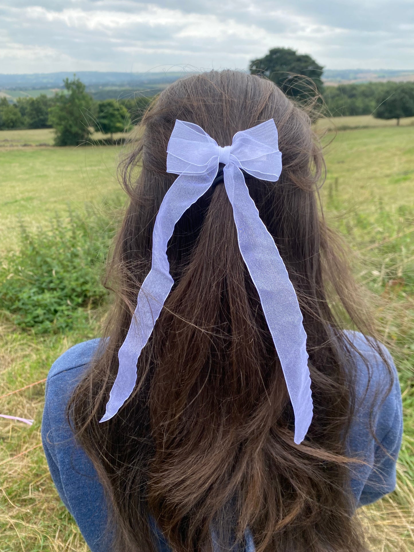 Purple Sheer Hair Ribbon