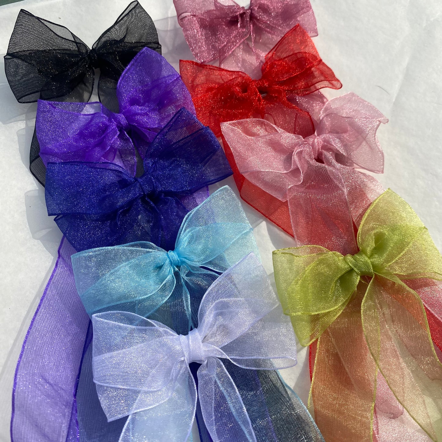 White Sheer Hair Ribbon