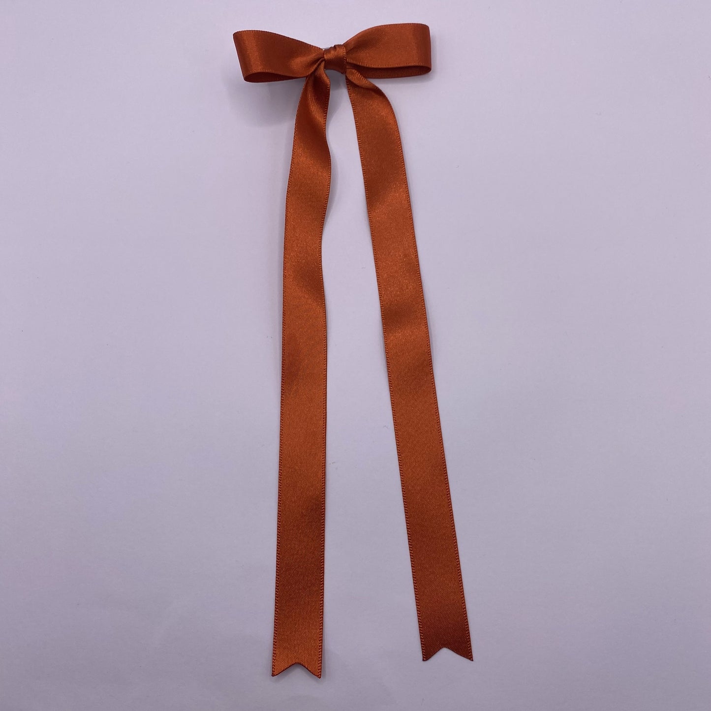 Chocolate Satin Long Tailed Hair Ribbon