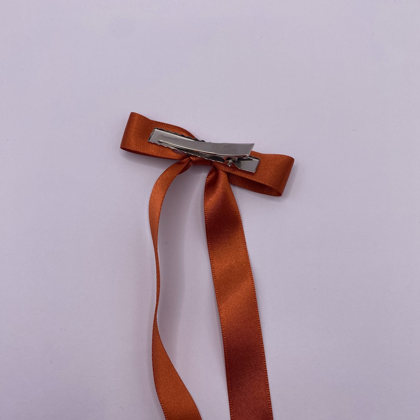 Chocolate Satin Long Tailed Hair Ribbon