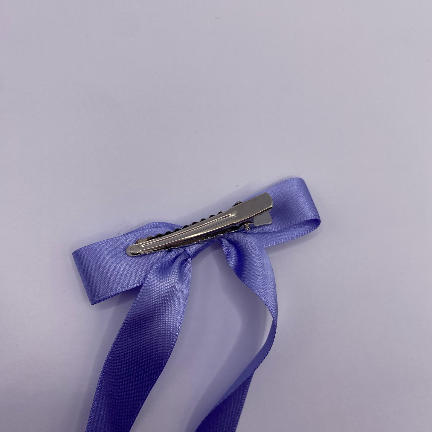 Dark Lilac Satin Long Tailed Hair Ribbon