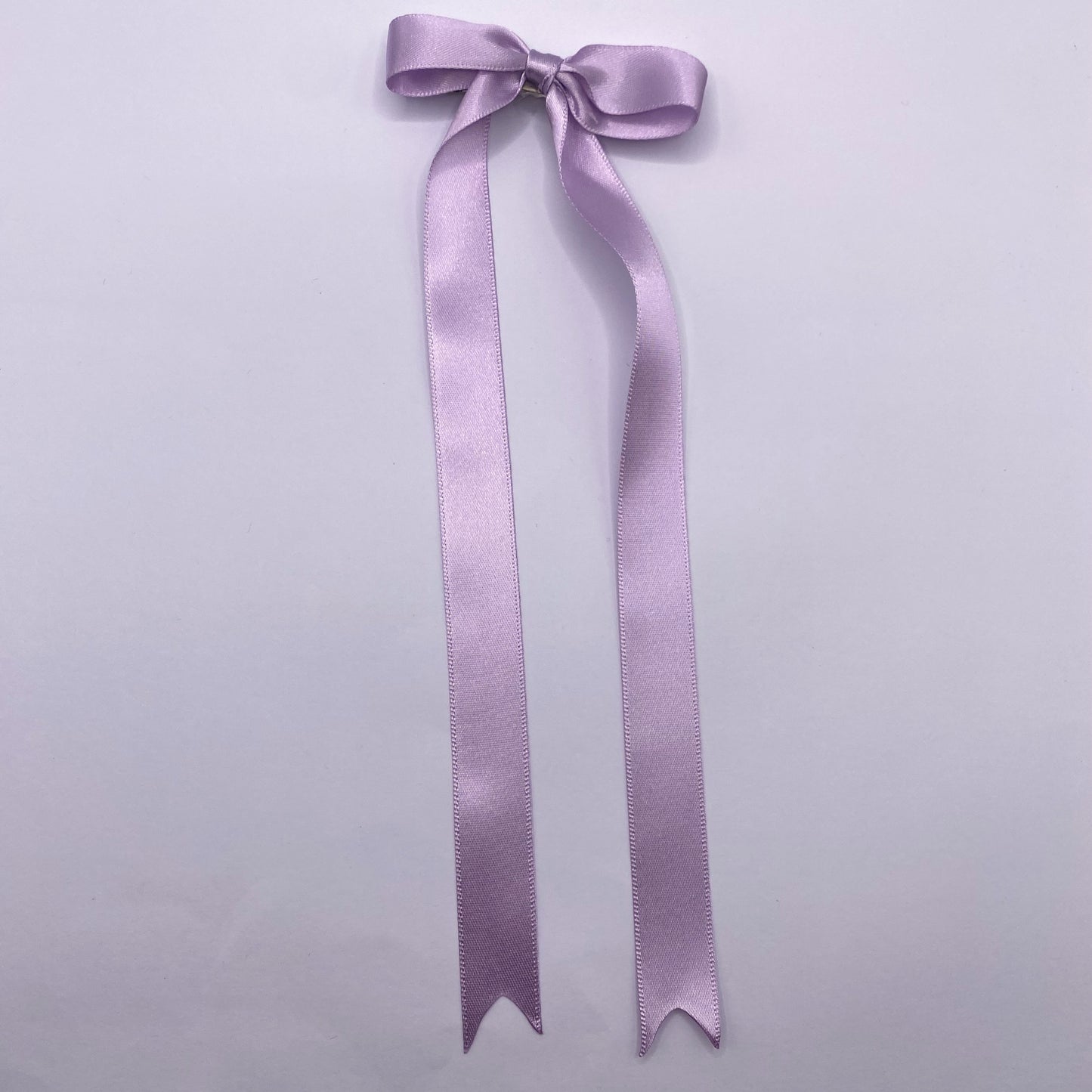 Lilac Satin Long Tailed Hair Ribbon