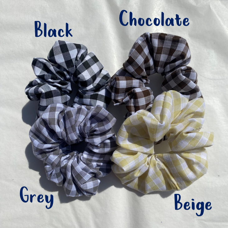 Regular Gingham Scrunchies