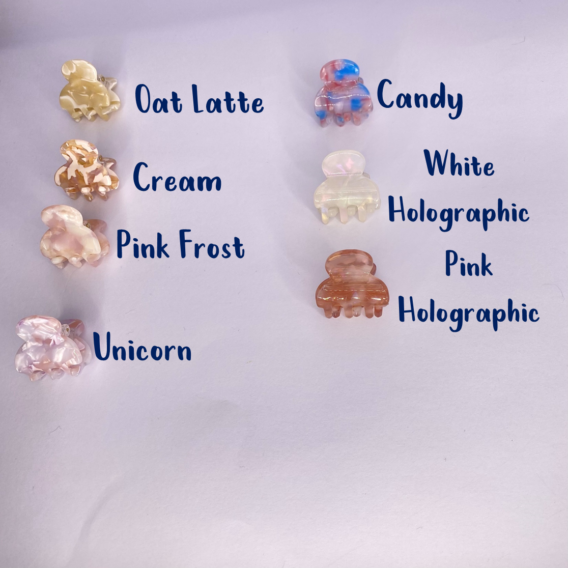 Mini Hair Claws - 7 variations