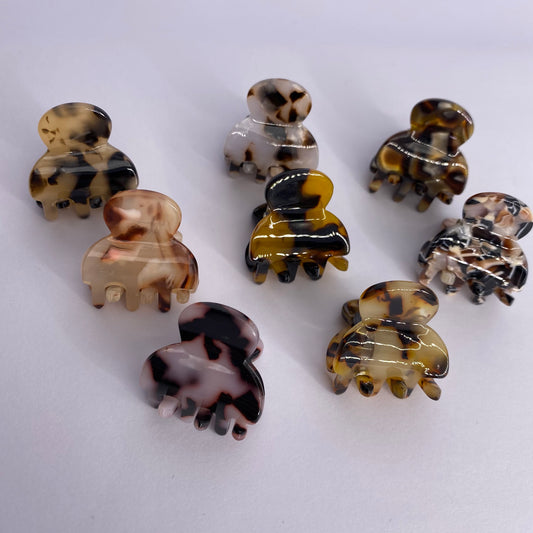 Mini Hair Claws - 8 Tortoise Shell variations
