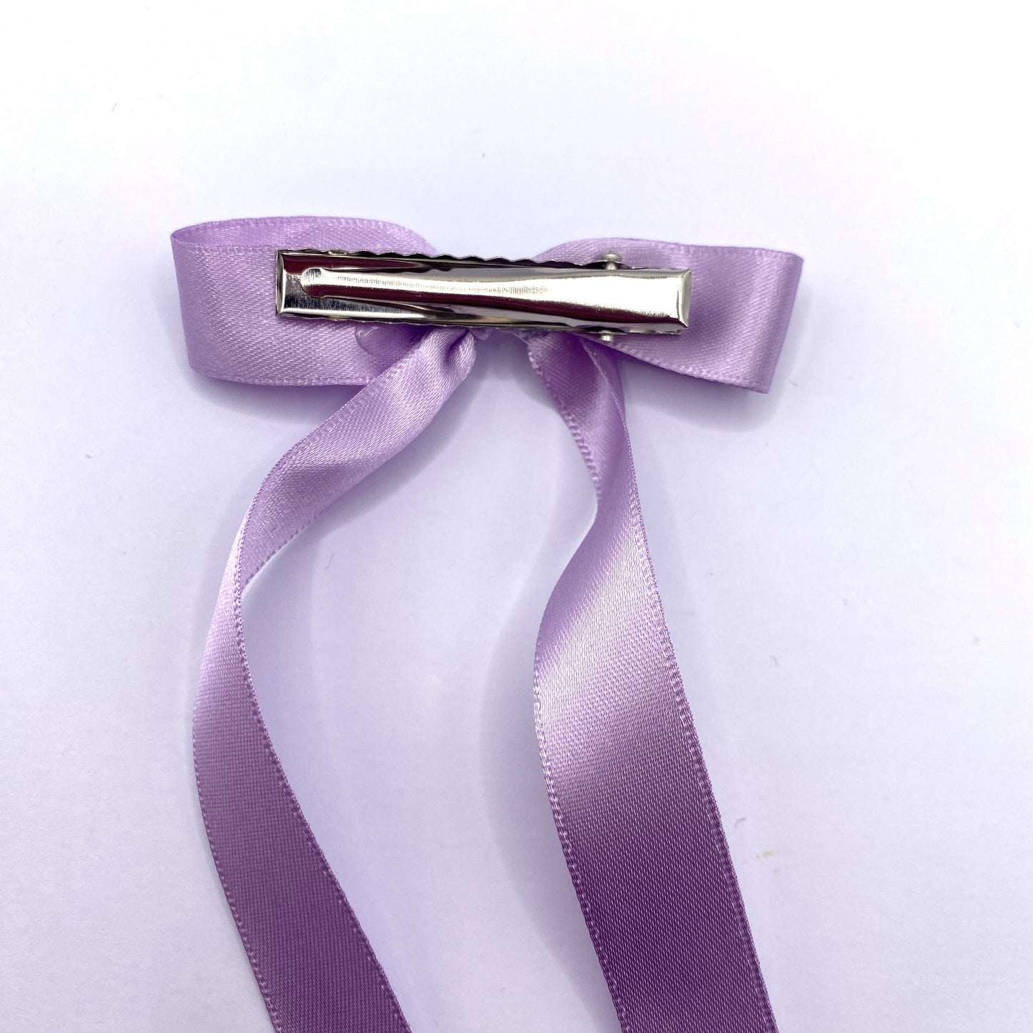 Lilac Satin Long Tailed Hair Ribbon